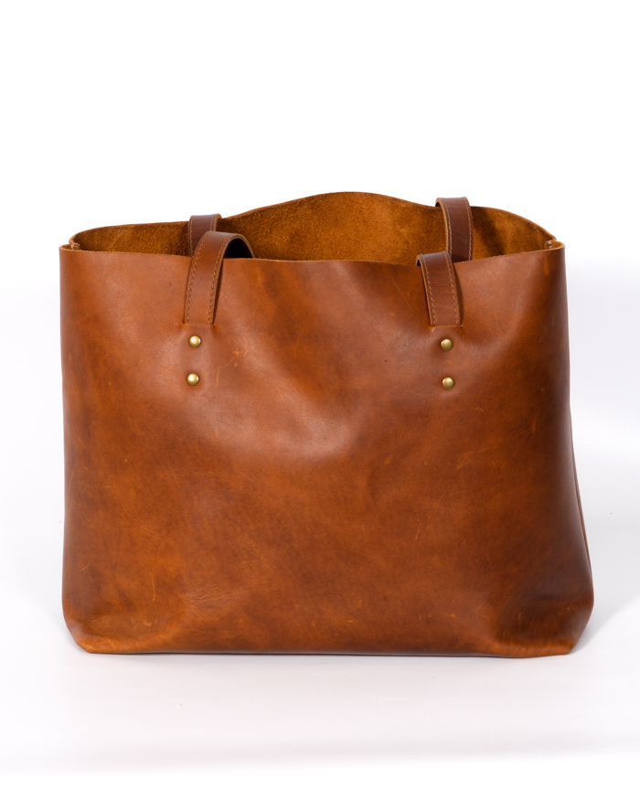Simple Tote - Leather Simple Tote Bag by the Oak River Company
